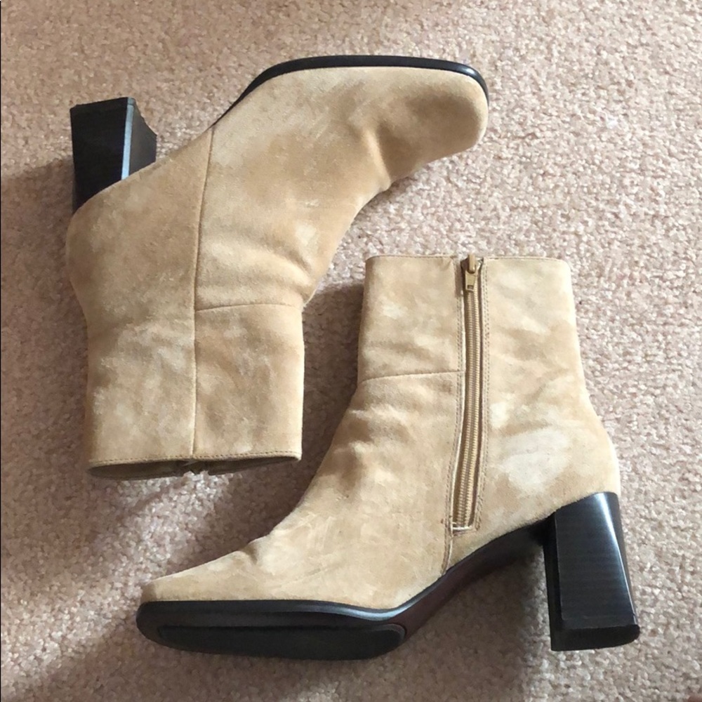 Chadwick’s Suede leather 3 inch heel boots.